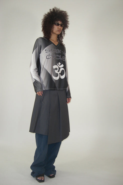 【RESTOCK】SPIRAL BUTTON ASYMMETRY WRAP SKIRT *Last1